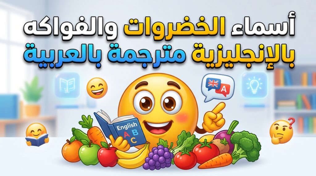 أسماء الخضروات والفواكه بالإنجليزية مترجمة بالعربية